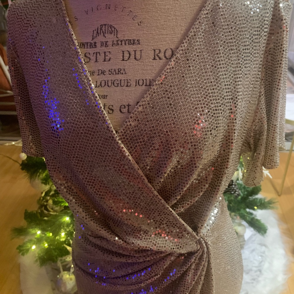 Silver sparkling dress for NYE